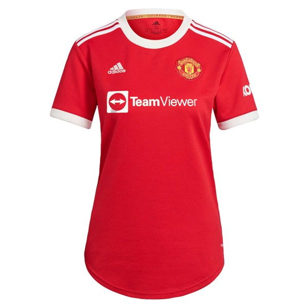 Camiseta Manchester United Primera equipo Mujer 2021-22 Rojo